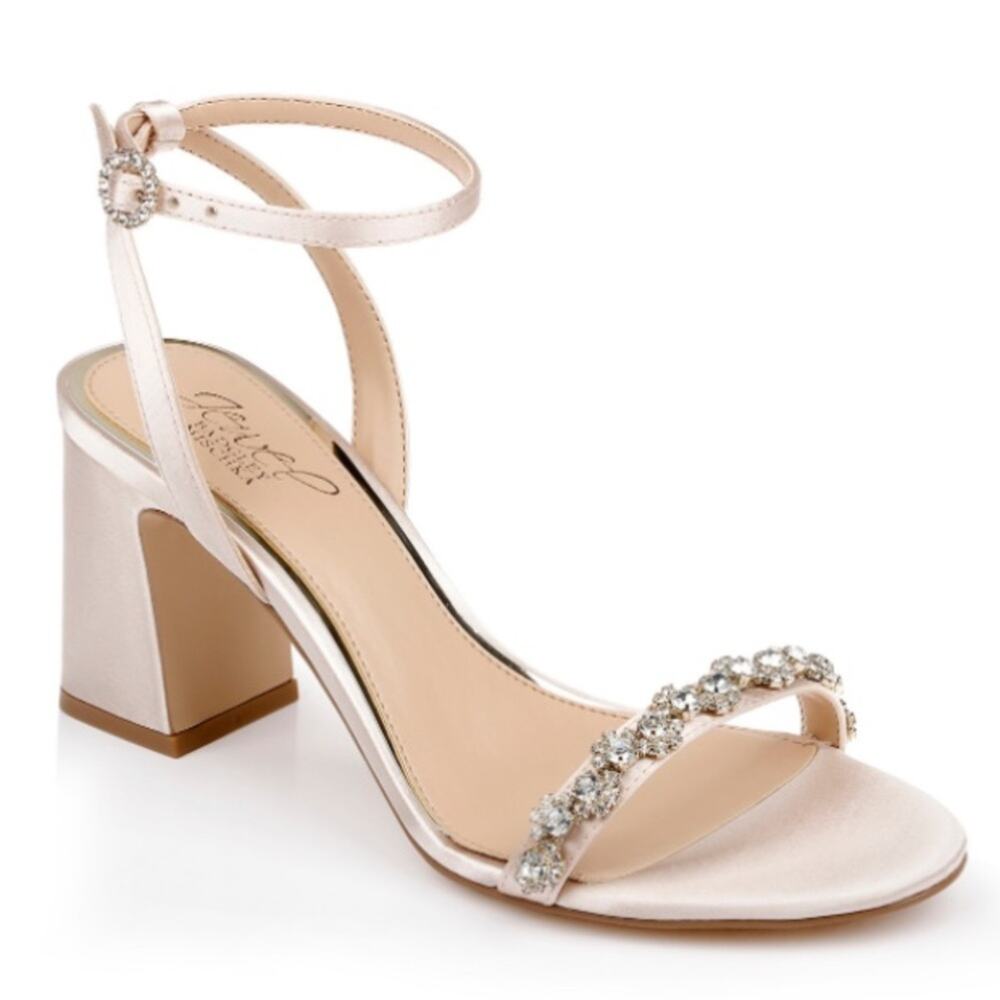 Badgley mischka Alyna Bejeweled Block Heel